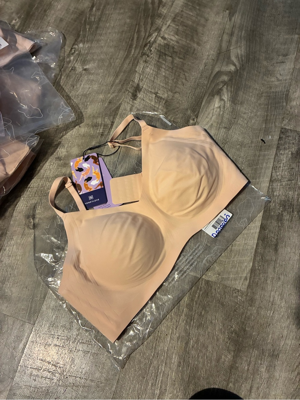 Women’s Honeylove LiftWear Silhouette Bra Blush New SZ Med NWT